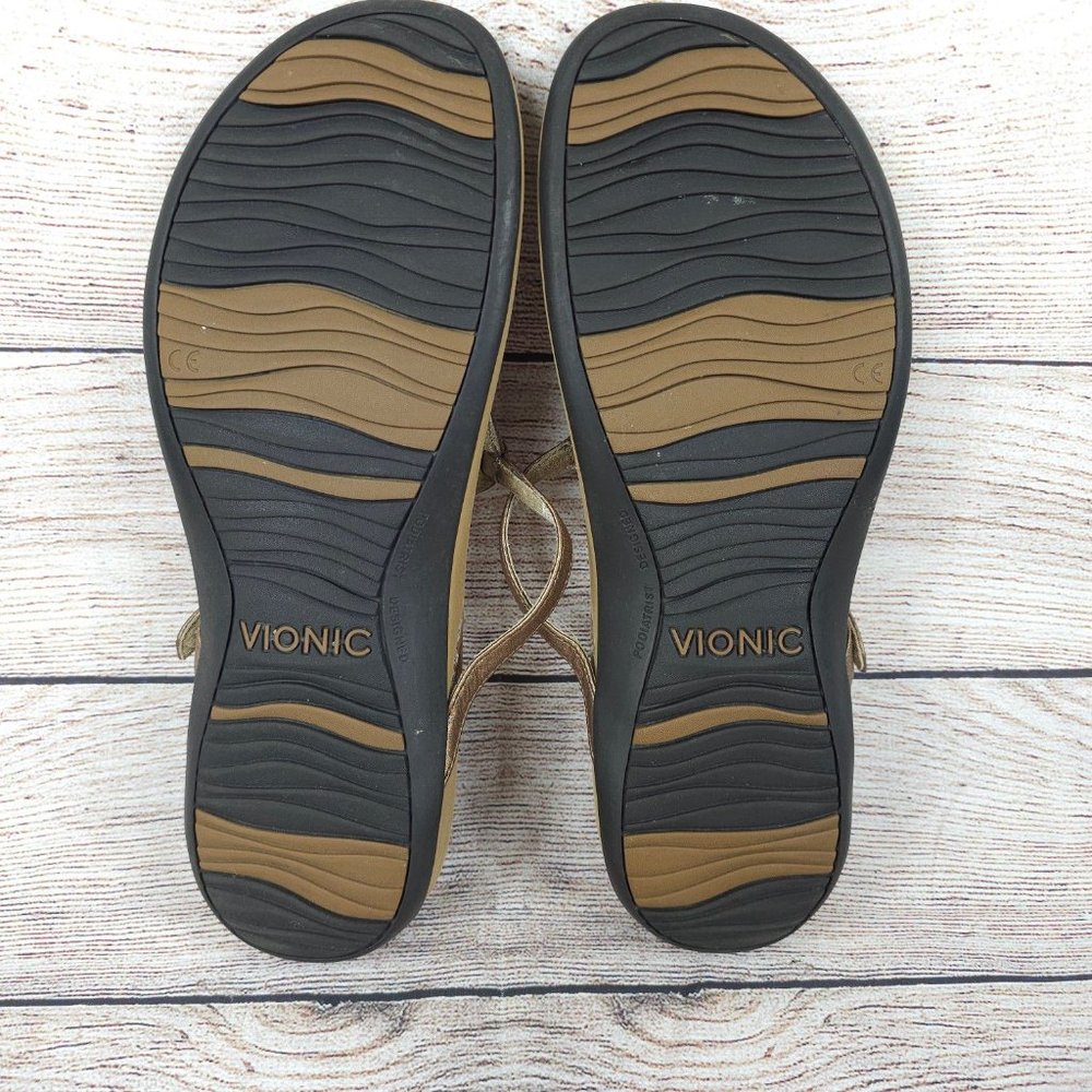 Vionic Womens Bronze 340 Karina Orthaheel Slip On Thong Sandal Size US 10 - Picture 7 of 8